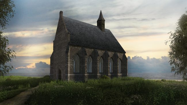 Het schip van een kerk